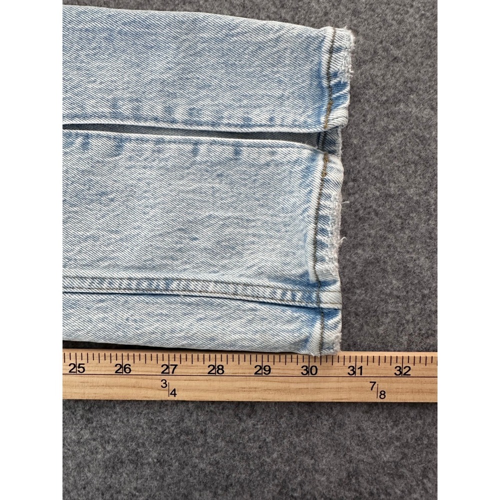 Abercrombie & Fitch Jeans 28/6R Blue Ultra High Rise 90s Straight Split Hem Y2K - Picture 6 of 13